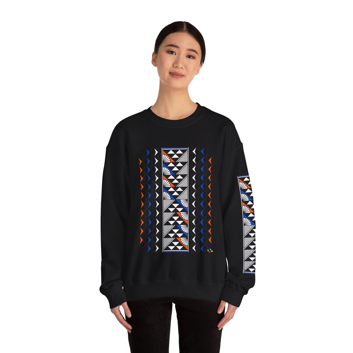 Sun and Rain in Blue/Orange Unisex Sweatshirt