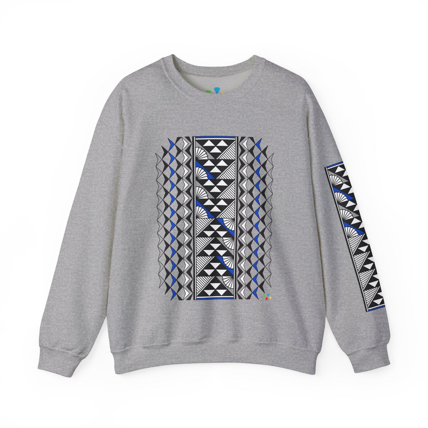 Sun and Rain in Blue/Silver Unisex Sweatshirt
