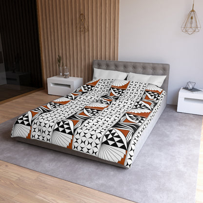 Southwest Sunrise in Rust Microfiber Duvet Cover