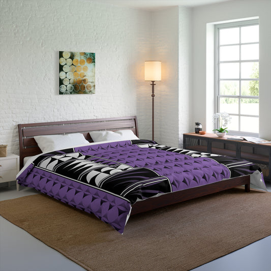 Southwest Feather Blessing on Light Purple Comforter