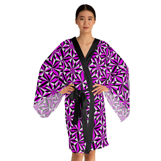 Desert Flowers in Pink Kimono Robe – Where Comfort Meets Native Grace