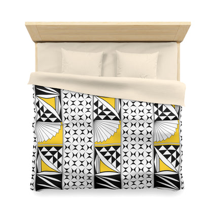 Southwest Sunrise in Yellow Microfiber Duvet Cover