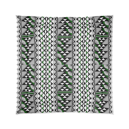 Southwest Rain and Sun in Green Comforter