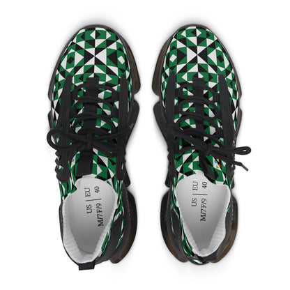 Sacred Mountains in Green Women's Mesh Sneakers