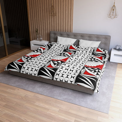 Southwest Sunrise in Red Microfiber Duvet Cover