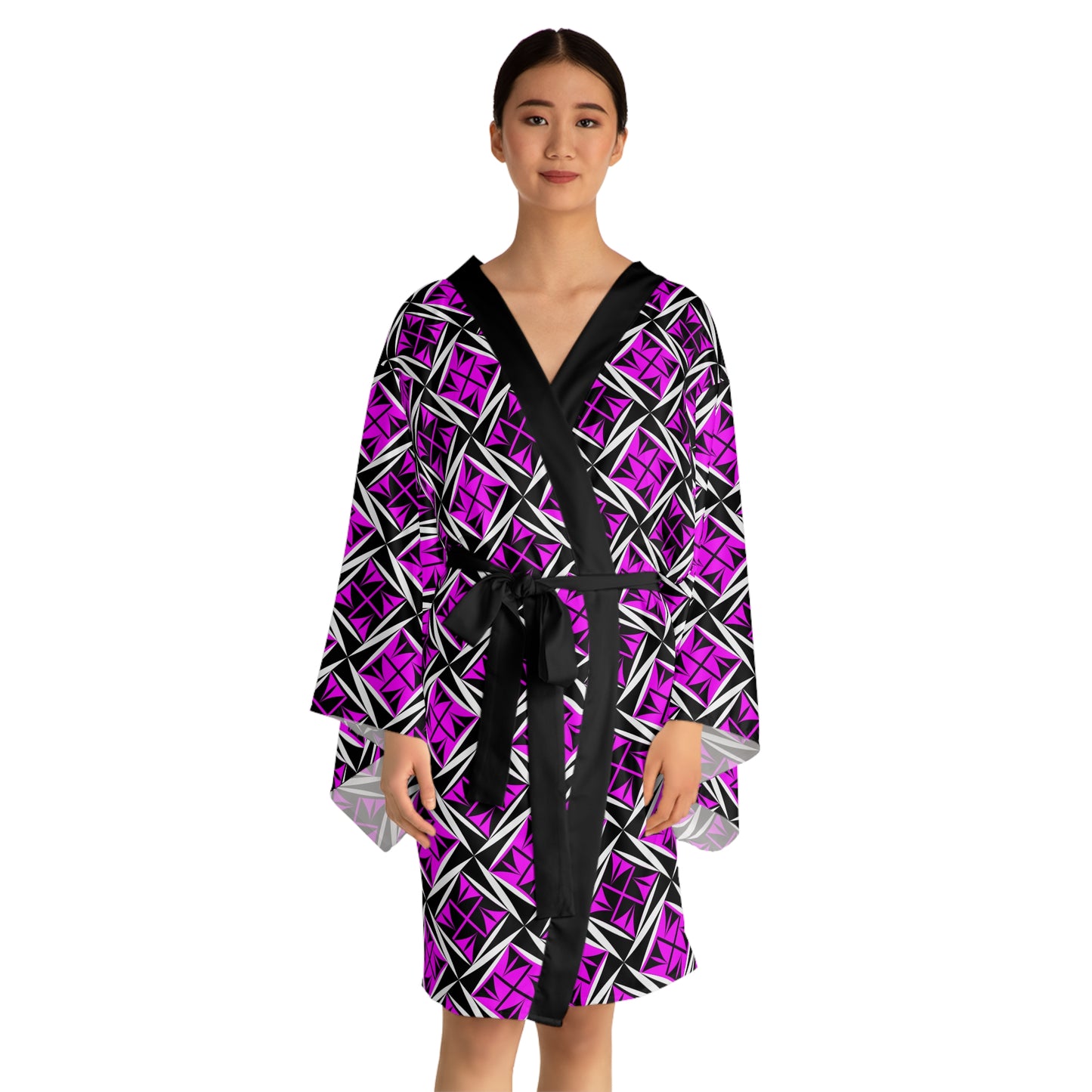 Sacred Winds in Pink Kimono Robe
