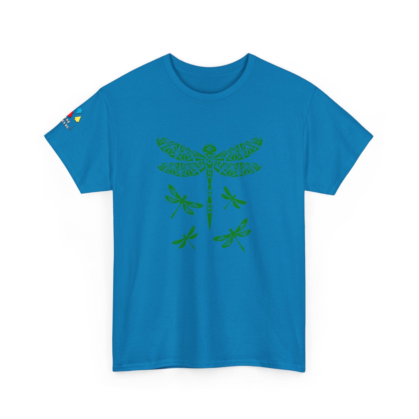 Native Dragonfly in Green Gildan Unisex Tee