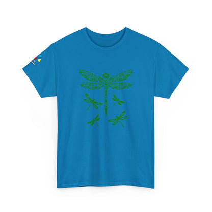 Native Dragonfly in Green Gildan Unisex Tee