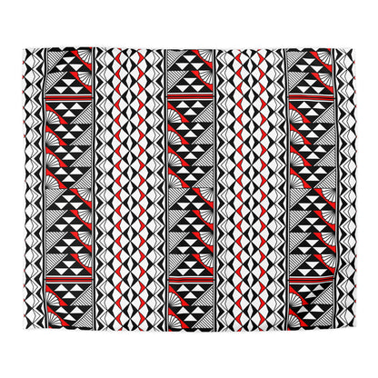 Sun and Rain in Red Microfiber Duvet Cover