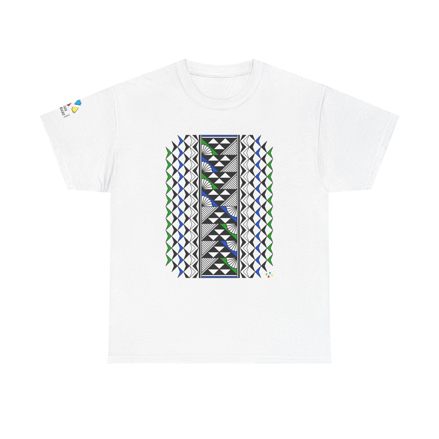 Sun and Rain in Blue/Green Gildan Unisex Tee