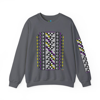 Sun and Rain in Purple/Yellow Unisex Sweatshirt