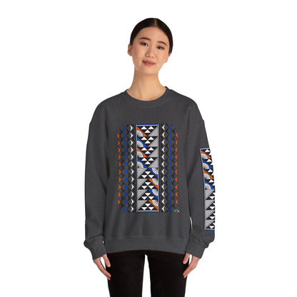Sun and Rain in Blue/Orange Unisex Sweatshirt