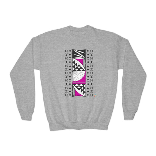 Southwest Sunrise in Pink Youth Crewneck Sweatshirt
