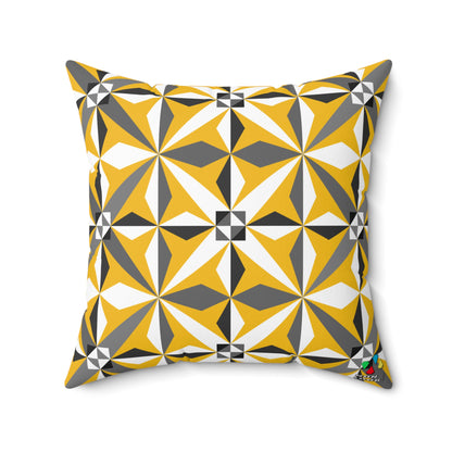 Morning Star in Yellow Square Pillow
