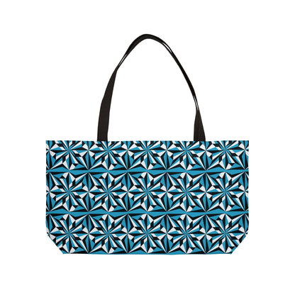 Turquoise Morning Star Weekender Tote Bag