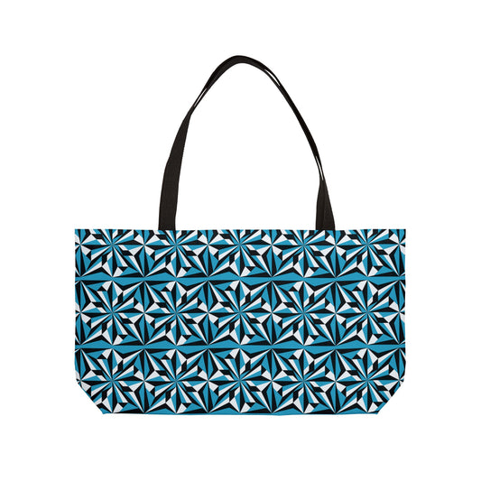 Turquoise Morning Star Weekender Tote Bag