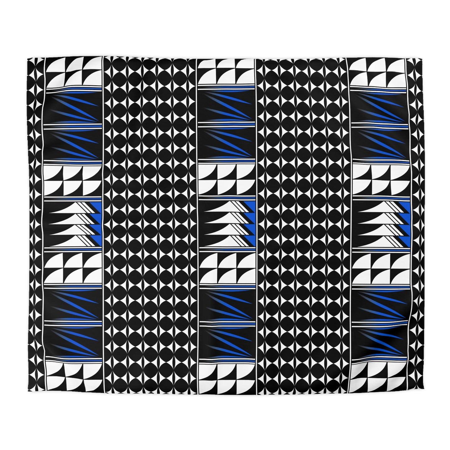 Blessed Feathers in Blue Microfiber Duvet Cover