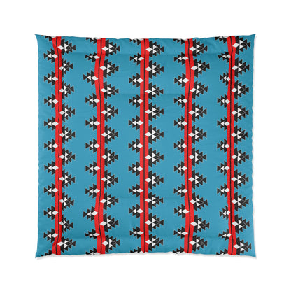 Native Stories on Turquoise Comforter