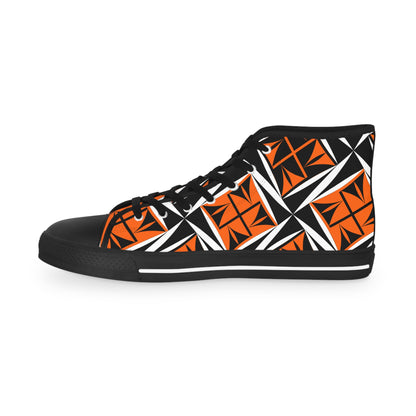 Sacred Winds in Orange High Top Sneakers