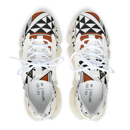 Southwest Sunrise in Rust Women's Mesh Sneakers