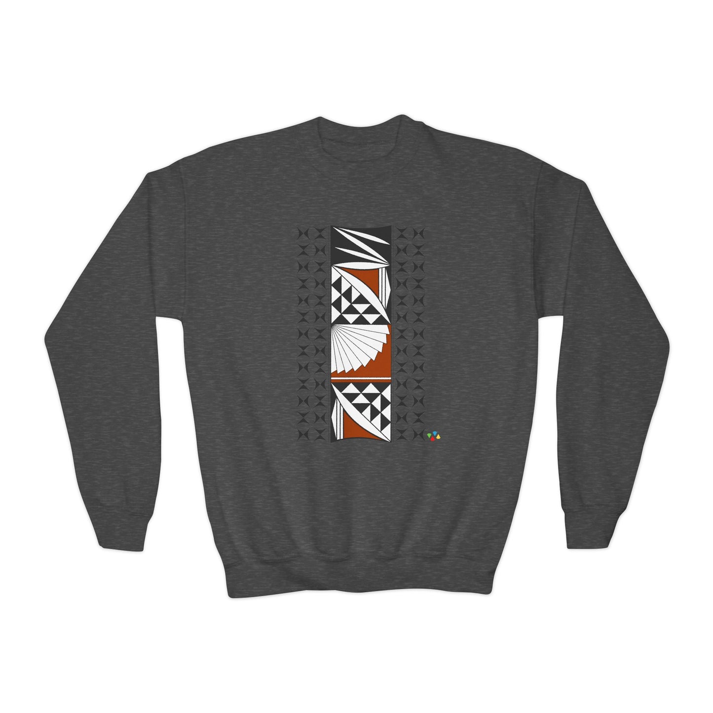 Southwest Sunrise in Rust Youth Crewneck Sweatshirt