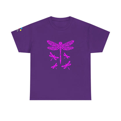 Native Dragonfly in Pink Gildan Unisex Tee