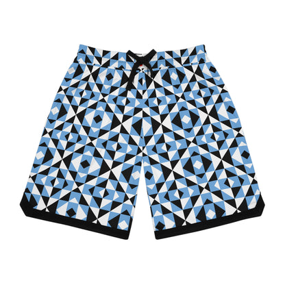 Light Blue Sacred Mountains Basketball Rib Shorts