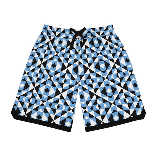 Light Blue Sacred Mountains Basketball Rib Shorts