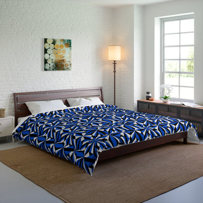 Southwest Desert Flower in Blue Comforter