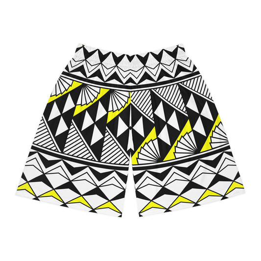 Sun and Rain  in Yellow Basketball Shorts