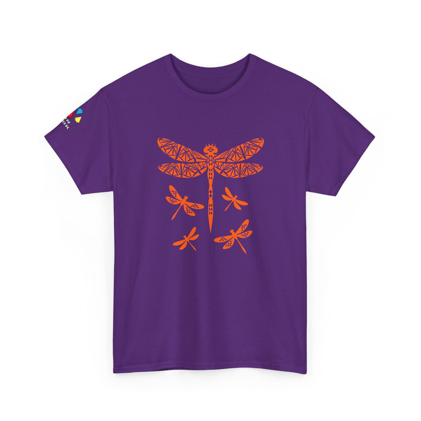 Native Dragonfly in Orange Gildan Unisex Tee