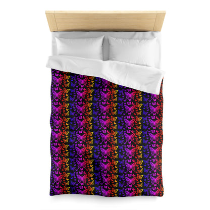 Rainbow Butterflies Microfiber Duvet Cover