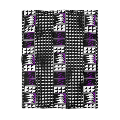 Blessed Feathers in Purple Microfiber Duvet Cover