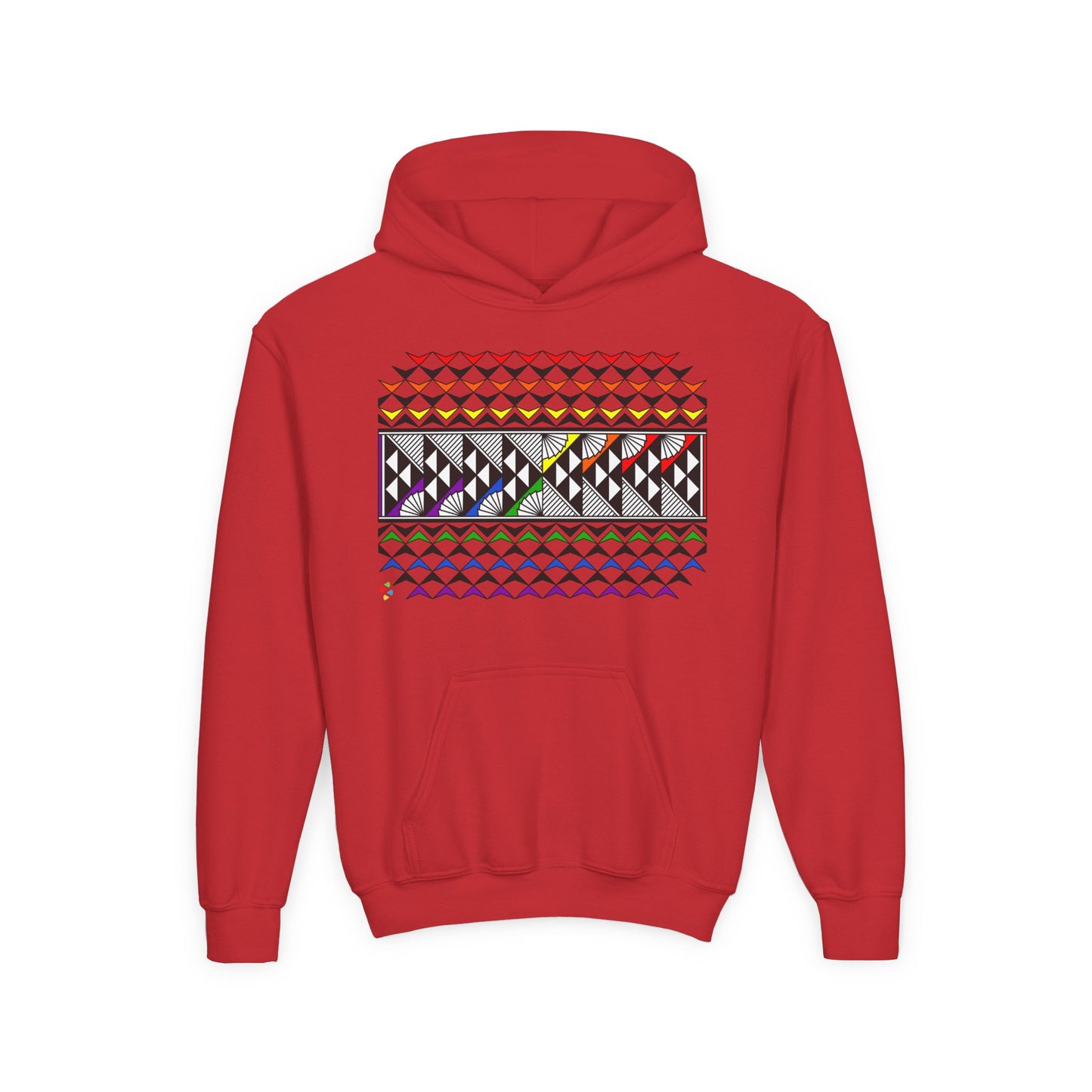 Rainbow Rain and Sun Youth Heavy Blend Hooded Sweatshirt
