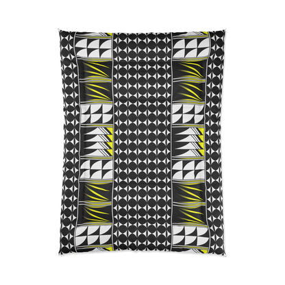 Southwest Feather Blessing in Yellow Comforter