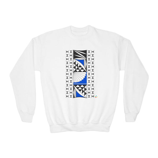 Southwest Sunrise in Blue Youth Crewneck Sweatshirt