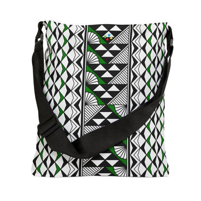 Green Native Sun and Rain Adjustable Tote Bag