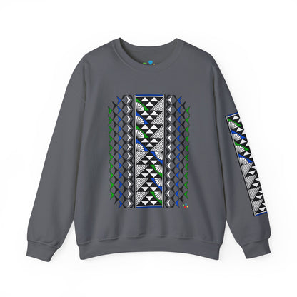 Sun and Rain in Green/Blue Unisex Sweatshirt