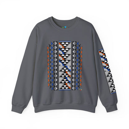 Sun and Rain in Blue/Orange Unisex Sweatshirt