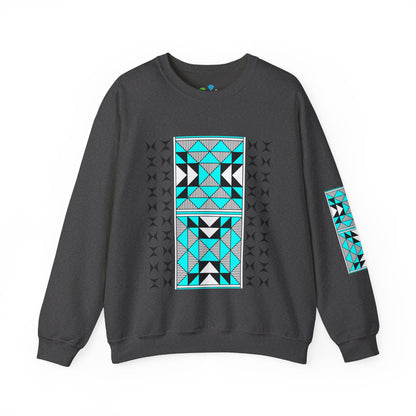 Sacred Mountains in Turquoise Unisex Sweatshirt