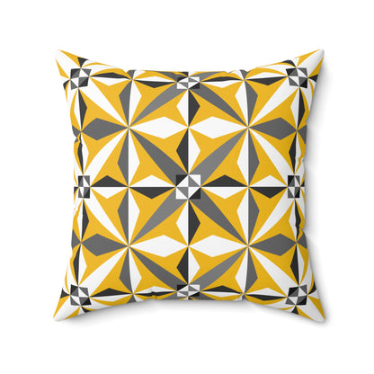 Morning Star in Yellow Square Pillow