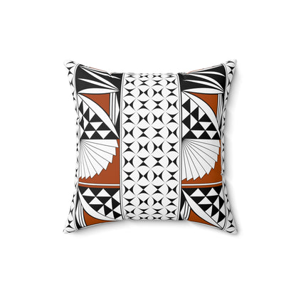Southwest Sunrise in Rust Square Pillow