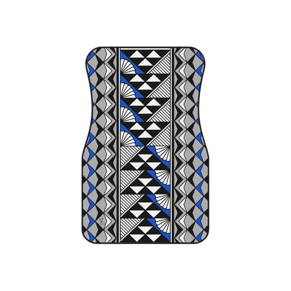 Sun and Rain in Blue Car Mats (Set of 4)