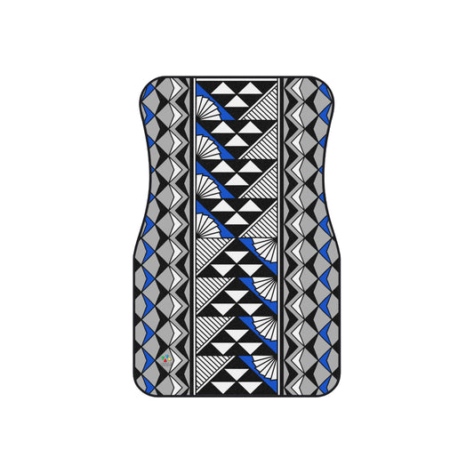 Sun and Rain in Blue Car Mats (Set of 4)