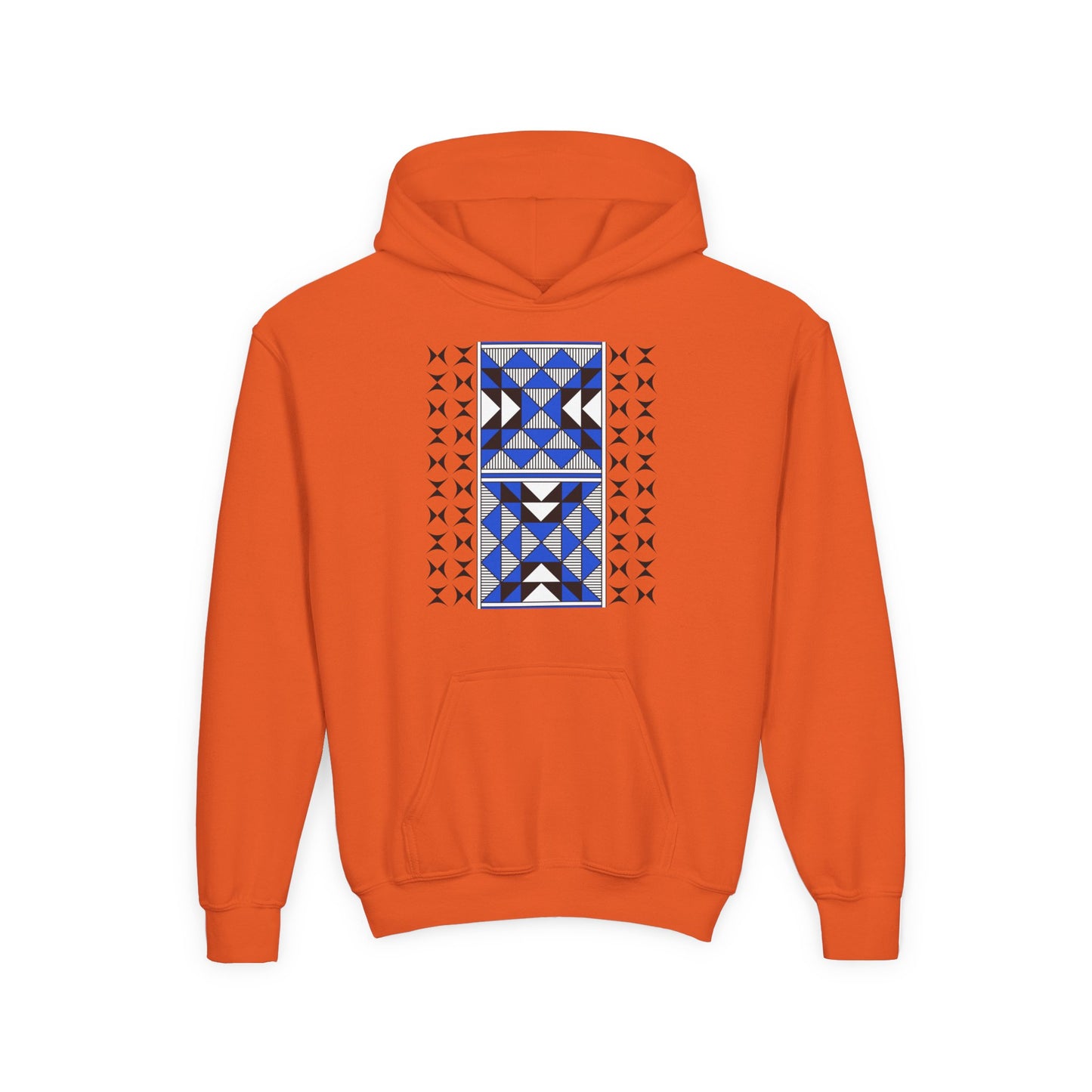 Sacred Mountains in Blue Youth Heavy Blend Hooded Sweatshirt