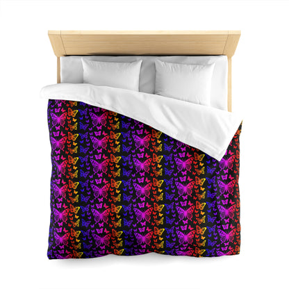 Rainbow Butterflies Microfiber Duvet Cover