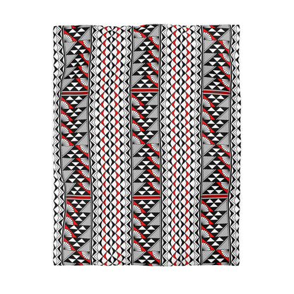 Sun and Rain in Red Microfiber Duvet Cover