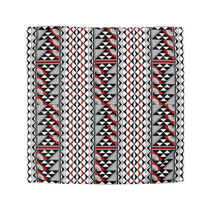 Sun and Rain in Red Microfiber Duvet Cover