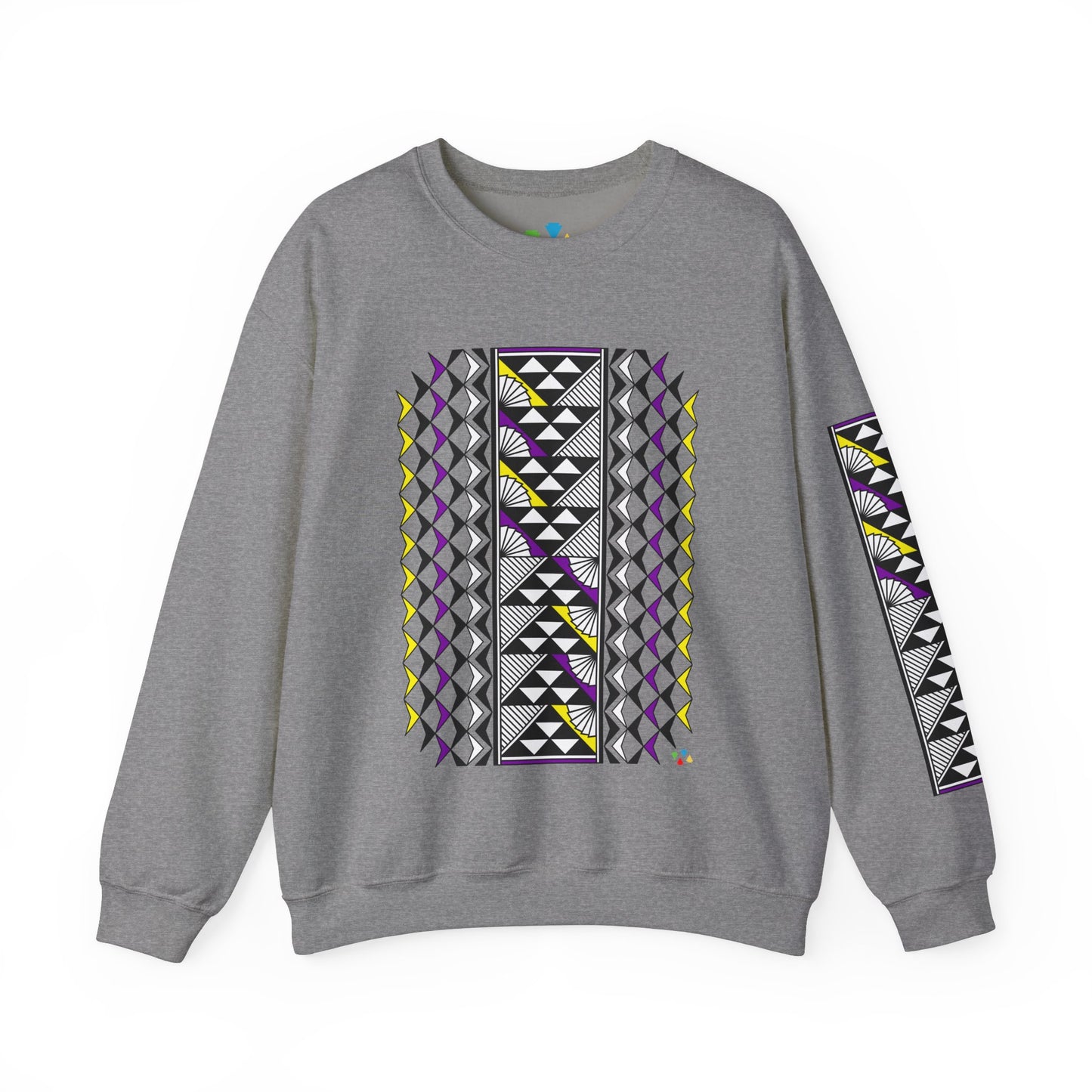 Sun and Rain in Purple/Yellow Unisex Sweatshirt
