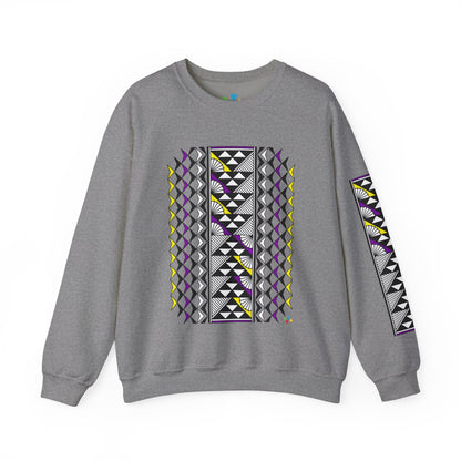 Sun and Rain in Purple/Yellow Unisex Sweatshirt